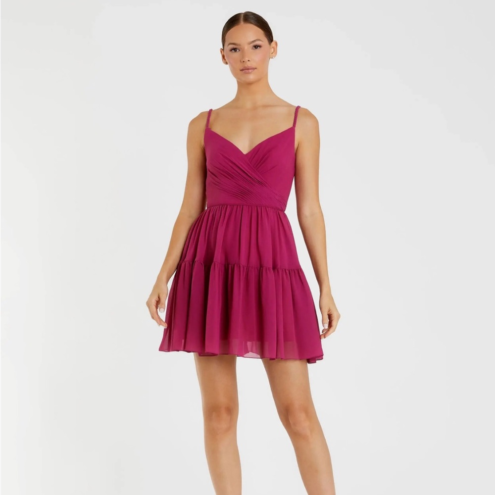 Mac Duggal Fuschia Sleeveless Dress